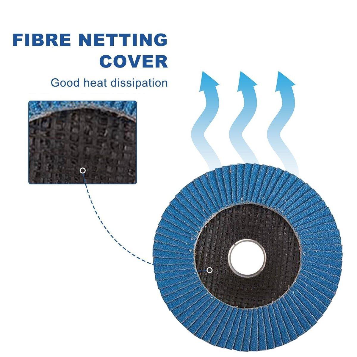 10pcs Flap Disc 40/60/80/120 Grit Angle Grinder Wheel Set Durable