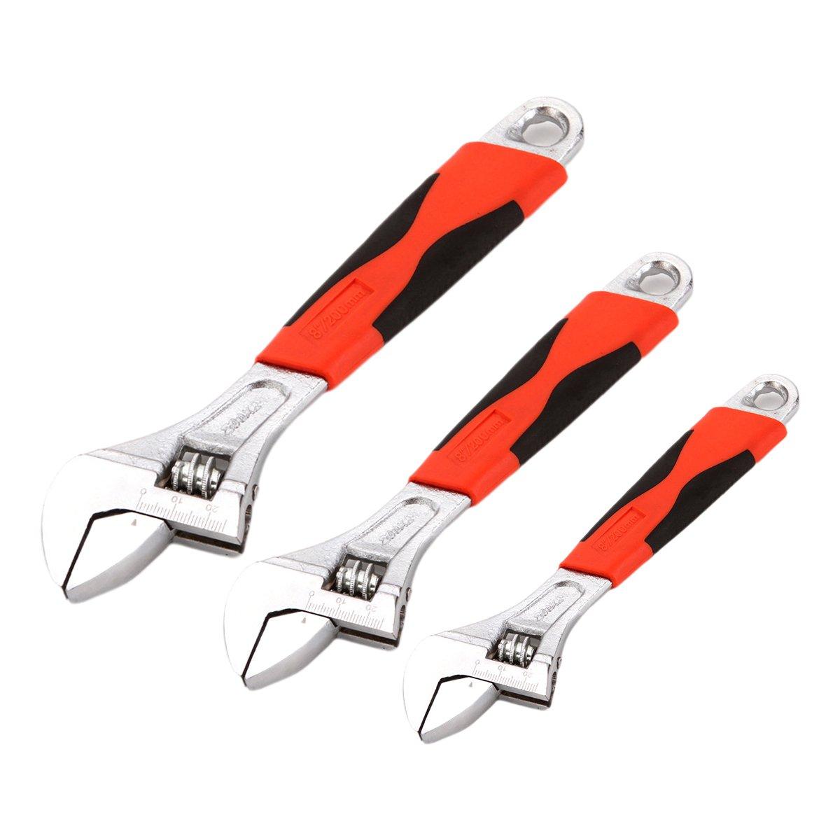 8inch 10inch 12inch Durable Chrome Vanadium Steel Rubberized Grip