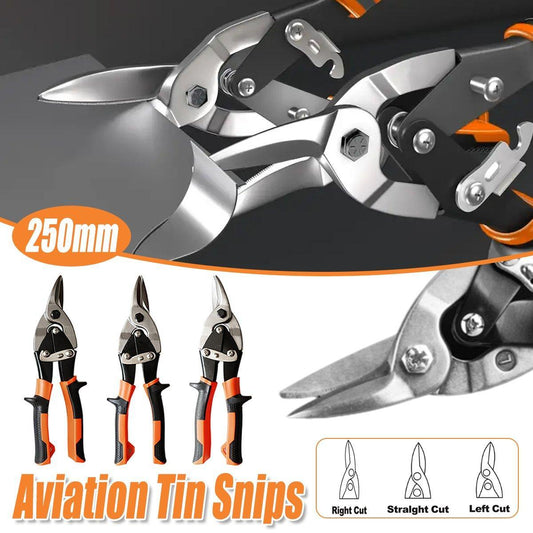250mm Aviation Tin Snip Heavy Duty Metal Cutting Shears Industrial