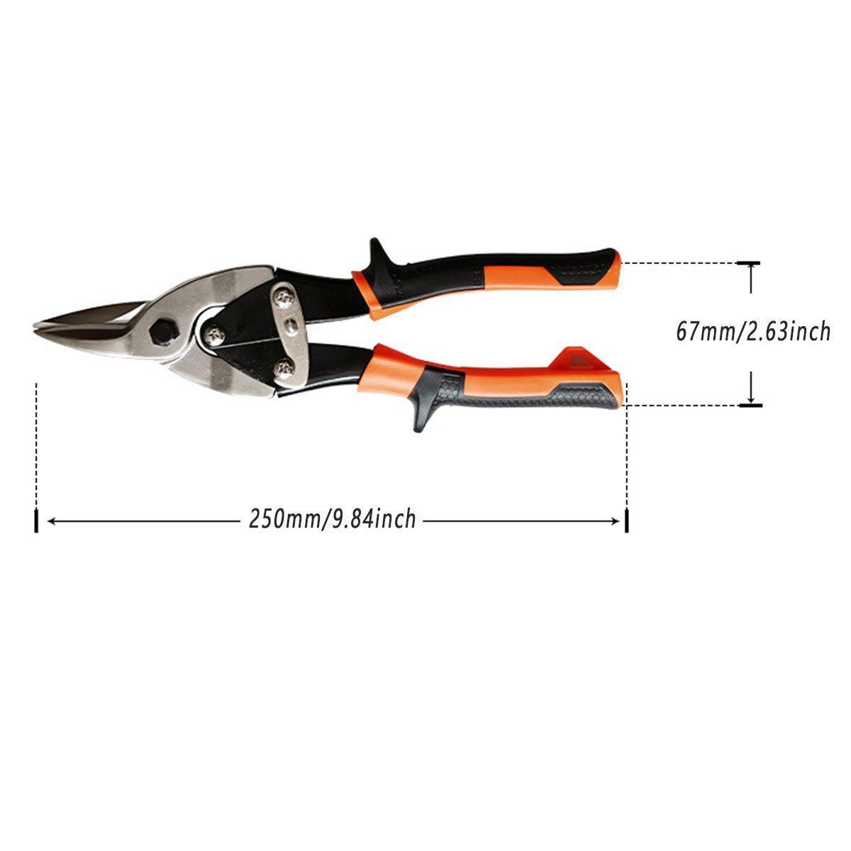 250mm Aviation Tin Snip Heavy Duty Metal Cutting Shears Industrial