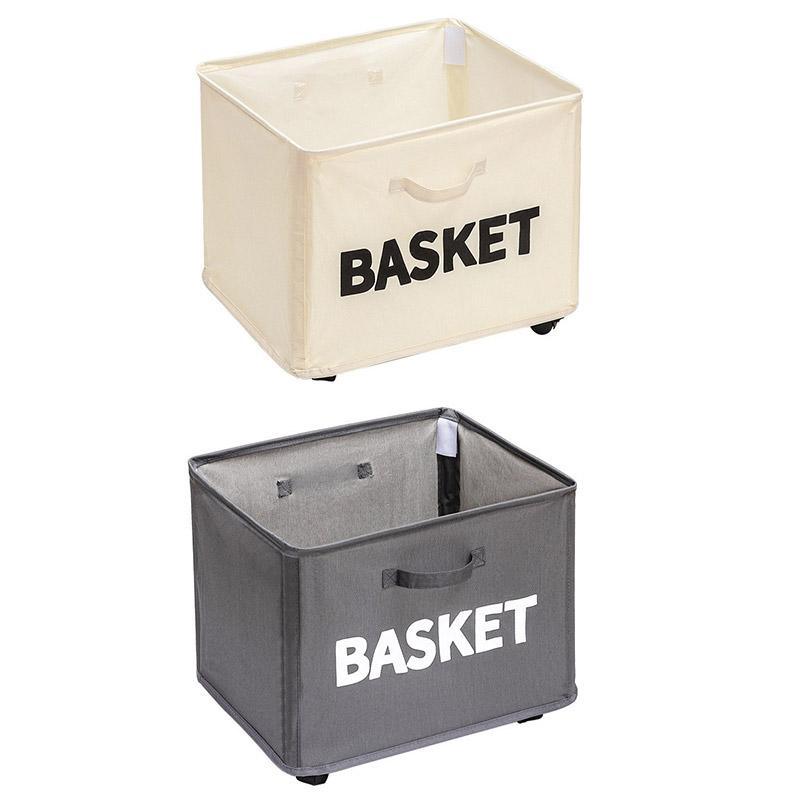 Rolling Storage Basket with Wheels for Under Desk