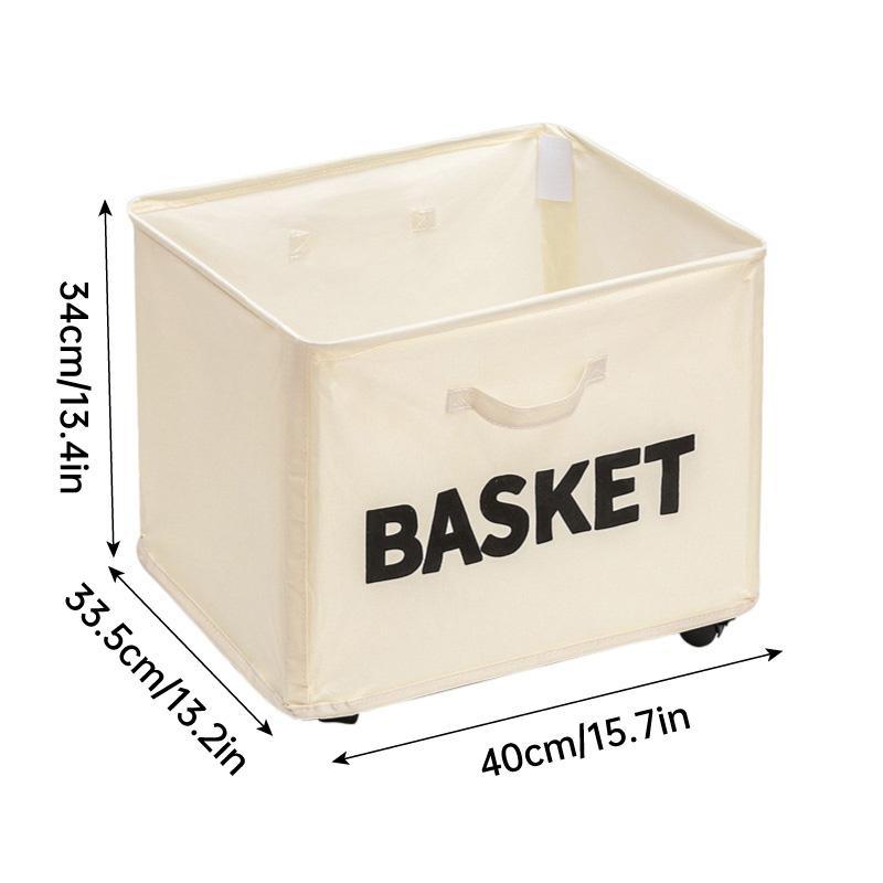 Rolling Storage Basket with Wheels for Under Desk