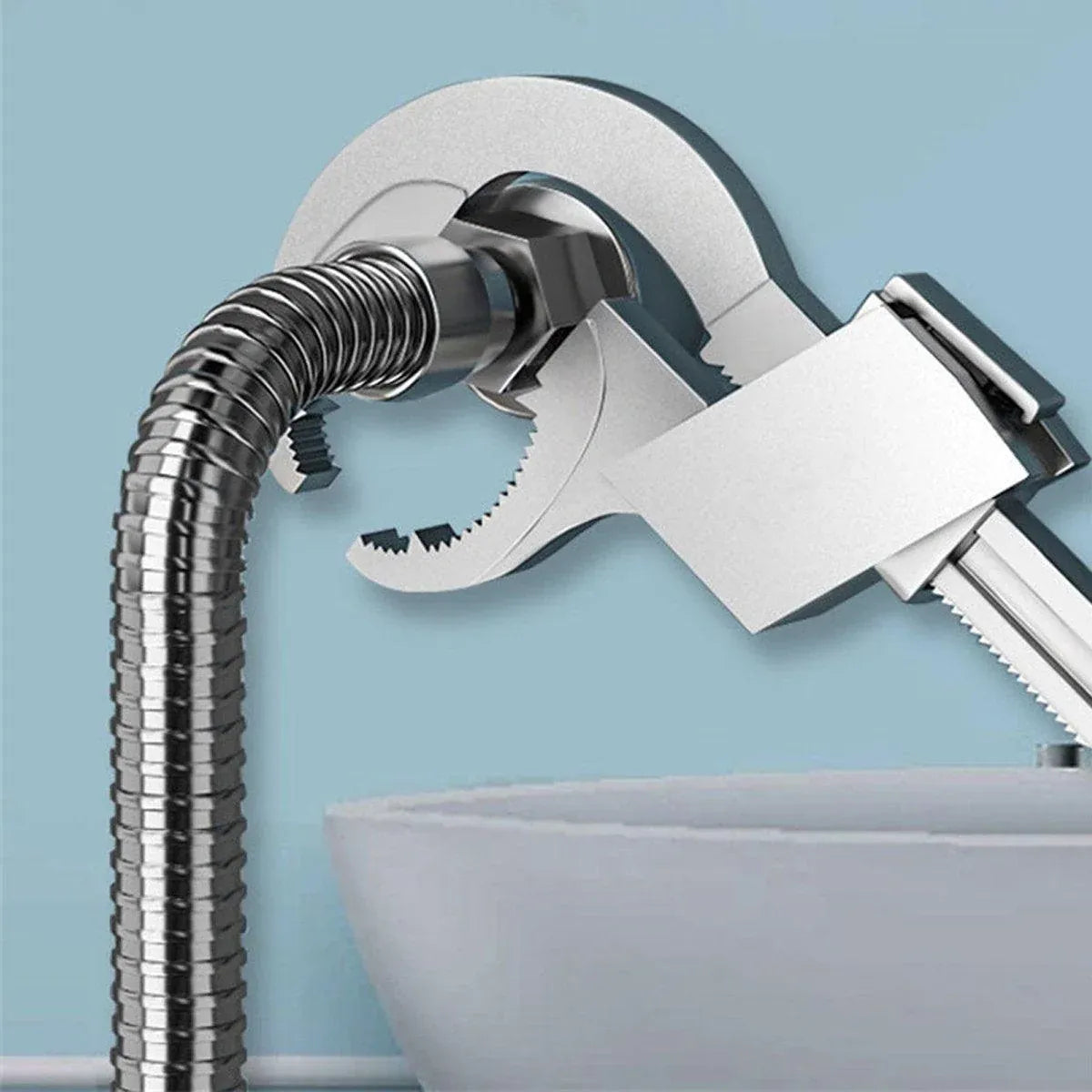 Multifunctional Bathroom Sink Water Pipe Wrench Tool Adjustable Open End Spanner