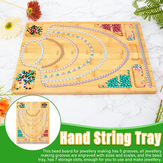 Wooden Beading Board DIY Bracelet Anklet String Design Bead Plate