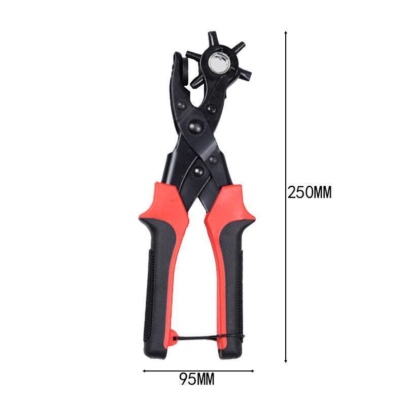 Heavy Duty Leather Hole Punch Tool with 6 Size Revolving Head