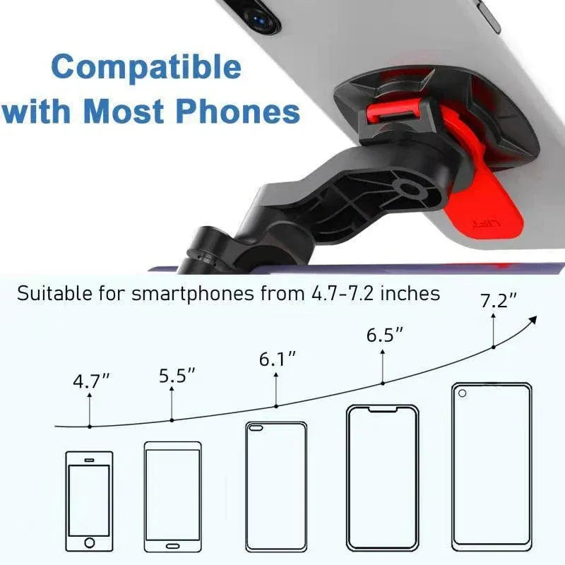 Universal Bike Motorcycle Phone Holder Mount for Handlebar 4.7–7.2 inch