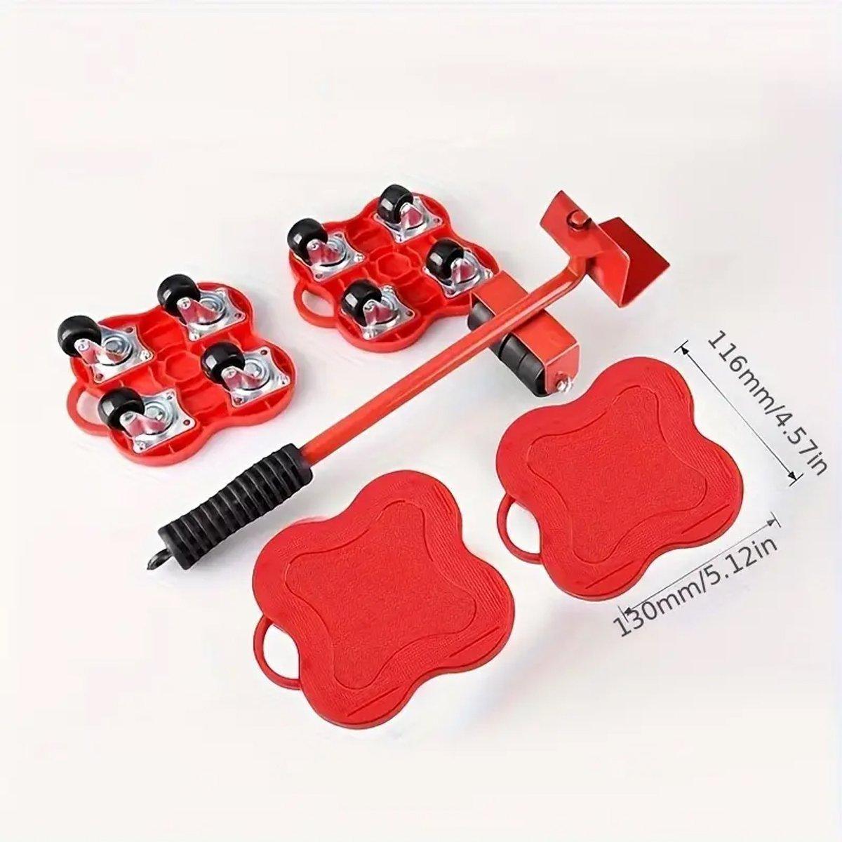 Heavy Duty Moving Tool Set Easy Move Five Piece Furniture Lifter Kit