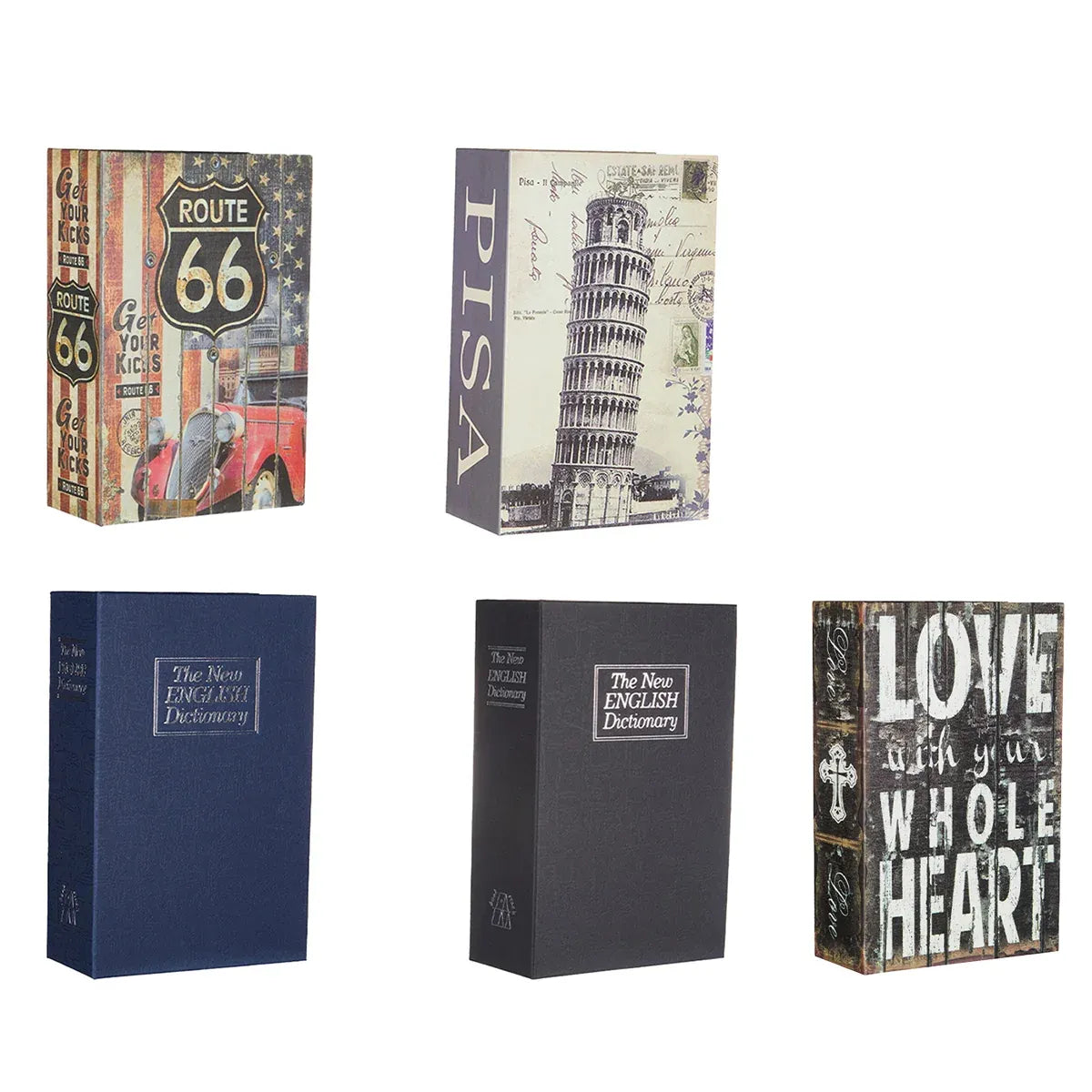 Hidden Book Safe Lock Box for Home and Office Cash Watch Document Storage - 5