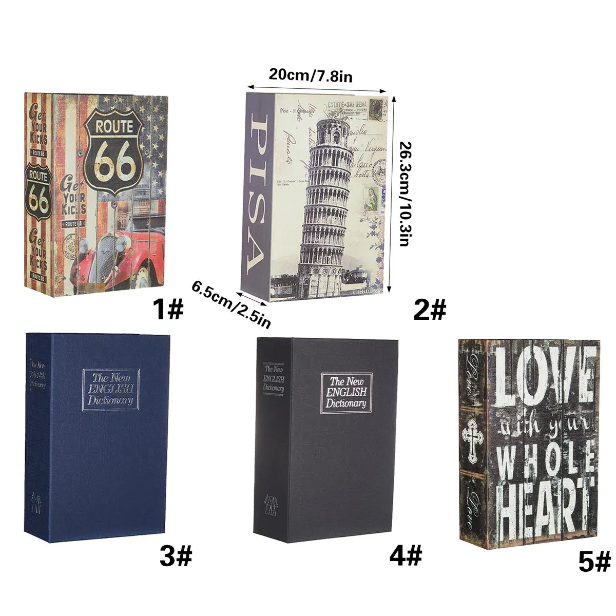 Hidden Book Safe Lock Box for Home and Office Cash Watch Document Storage - 5