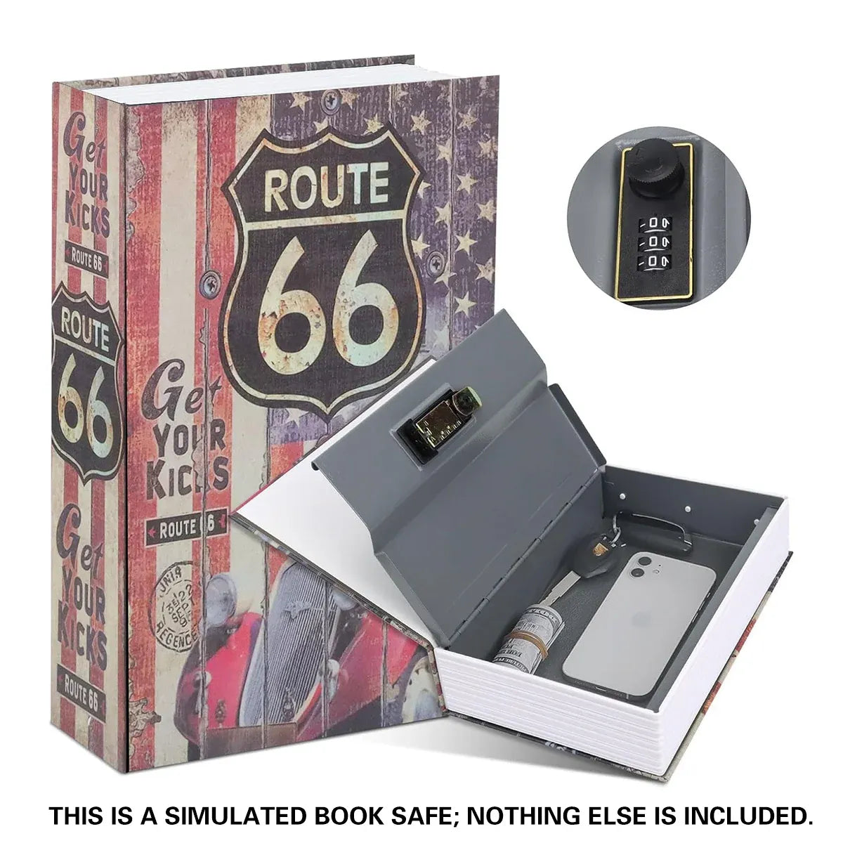 Hidden Book Safe Lock Box for Home and Office Cash Watch Document Storage - 5