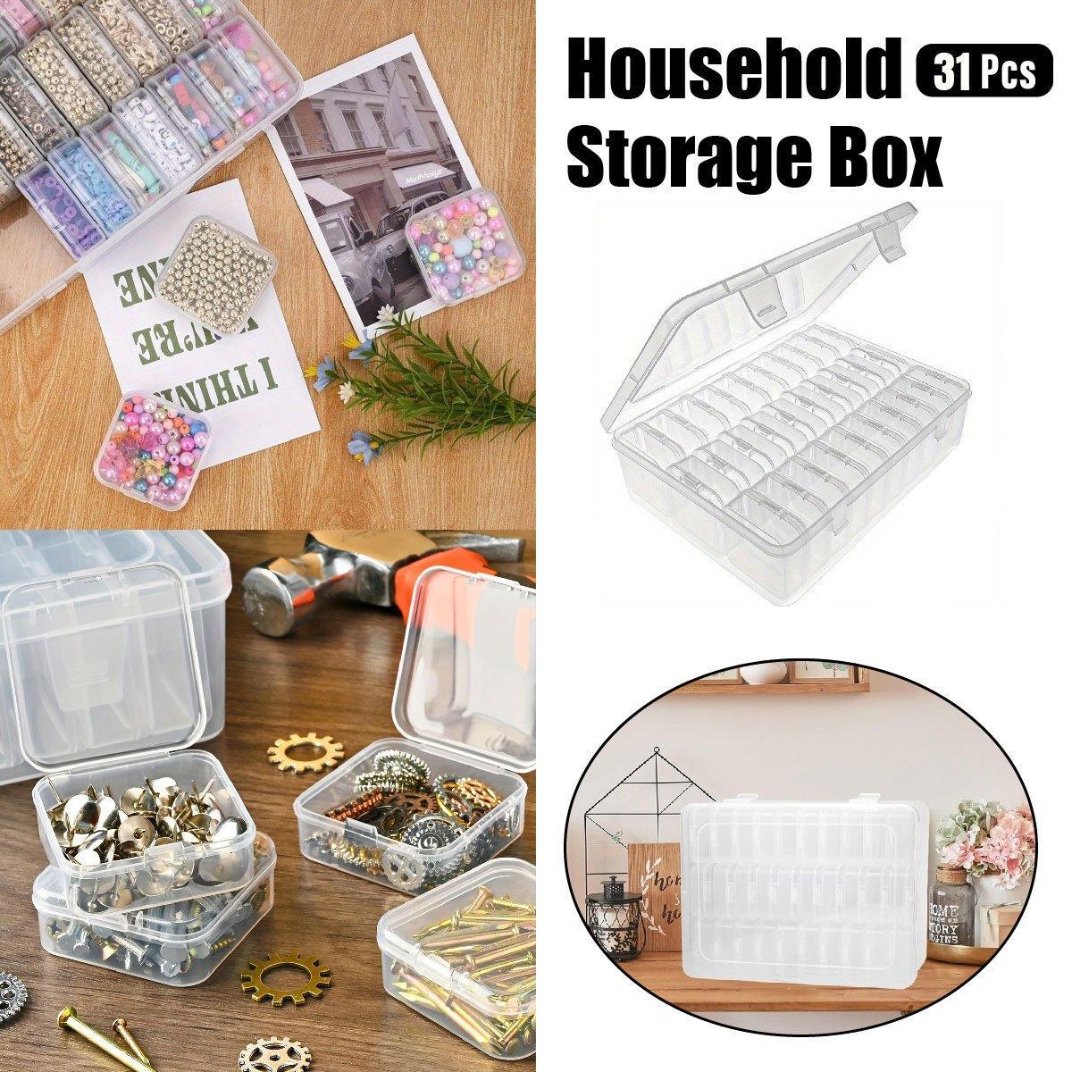 Storage Box Transparent Desktop Organizer Jewellery Beads Box