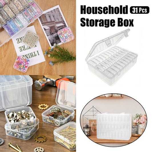 Storage Box Transparent Desktop Organizer Jewellery Beads Box