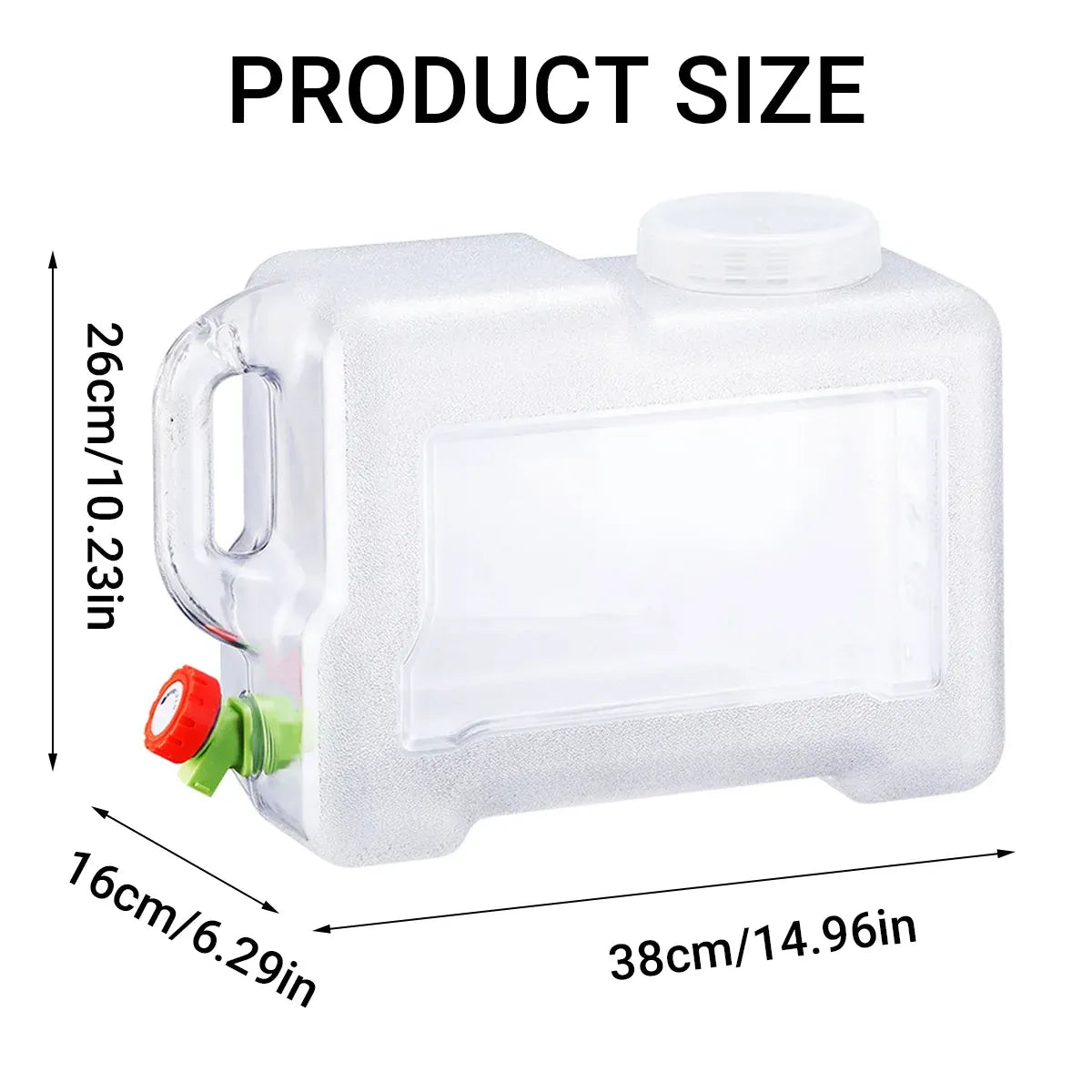 Water Bucket 12L Outdoor Portable Container With Faucet Camping Car Household