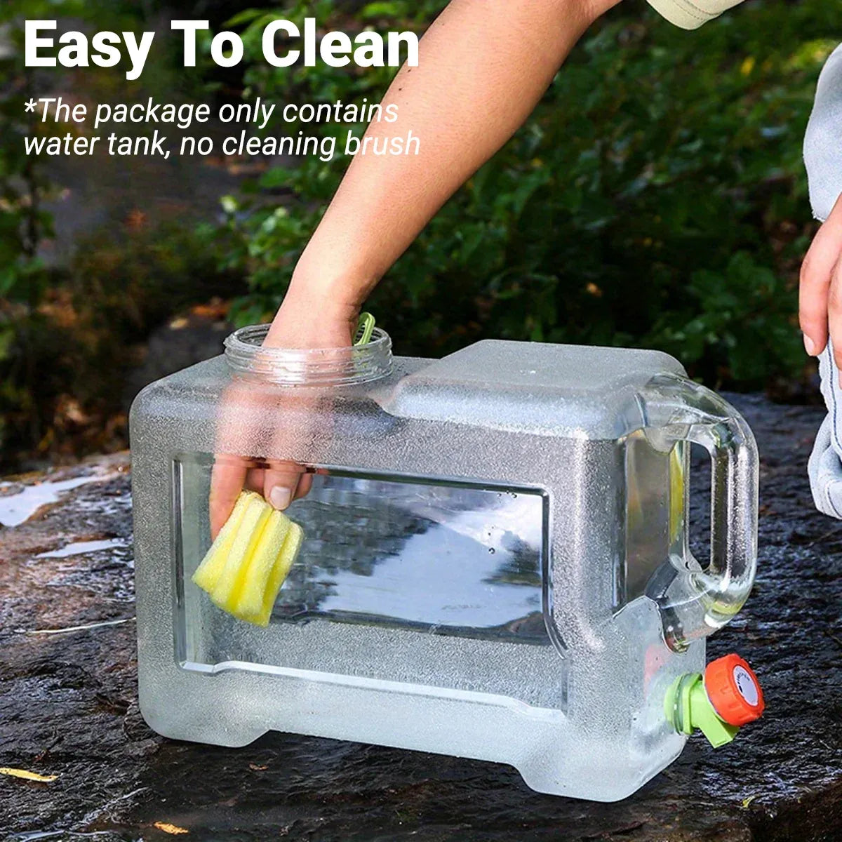 Water Bucket 12L Outdoor Portable Container With Faucet Camping Car Household
