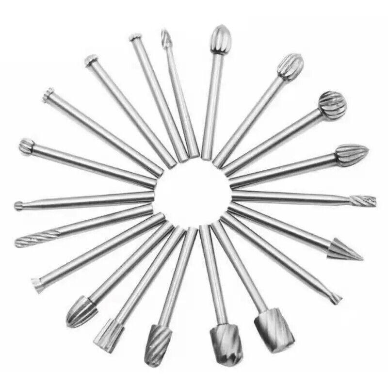 20Pcs Tungsten Steel Solid Carbide Burrs For Dremel Rotary Tool Bit Accessories