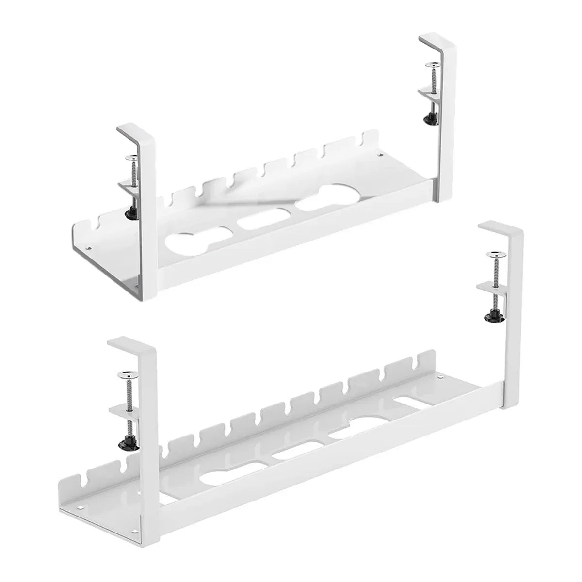 Under Table Cable Management Rack Wire Organizer Power Strip Holder for Home - 40cm