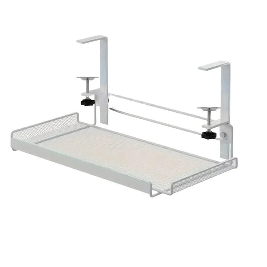 Under Desk Storage Shelf Hidden Drawer Organizer for Office Home Table Space - White