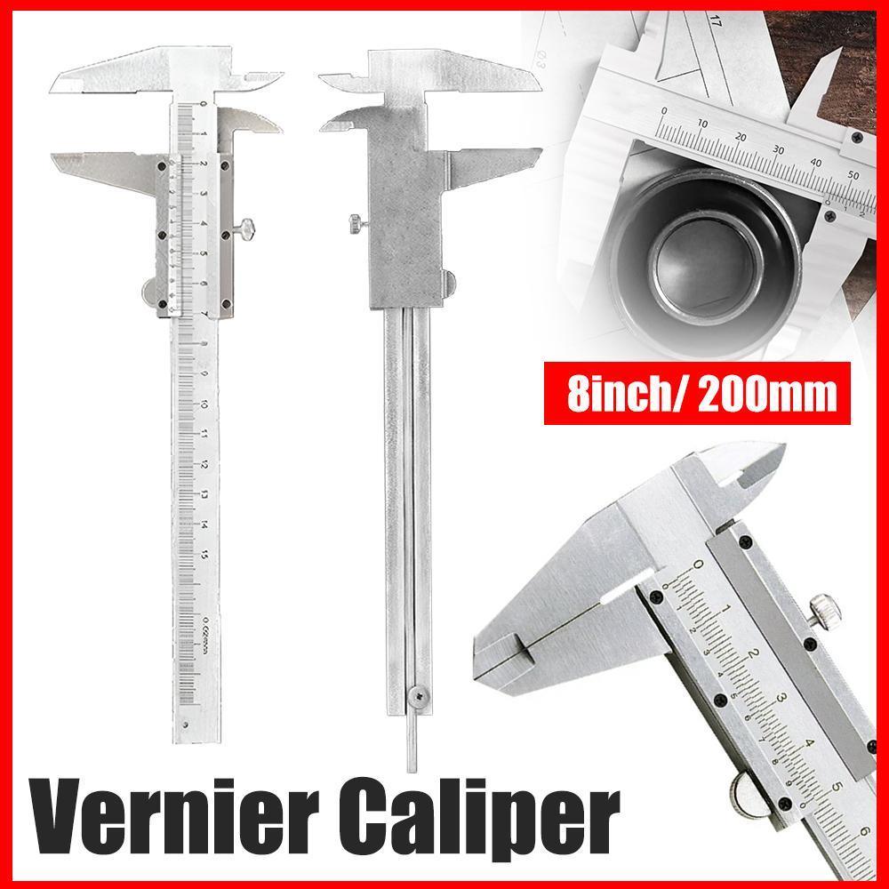 Stainless Steel Vernier Caliper 200mm Micrometer Measuring Tool