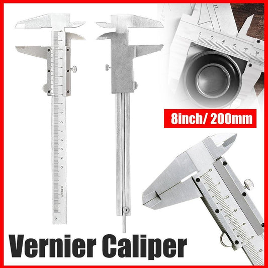Stainless Steel Vernier Caliper 200mm Micrometer Measuring Tool