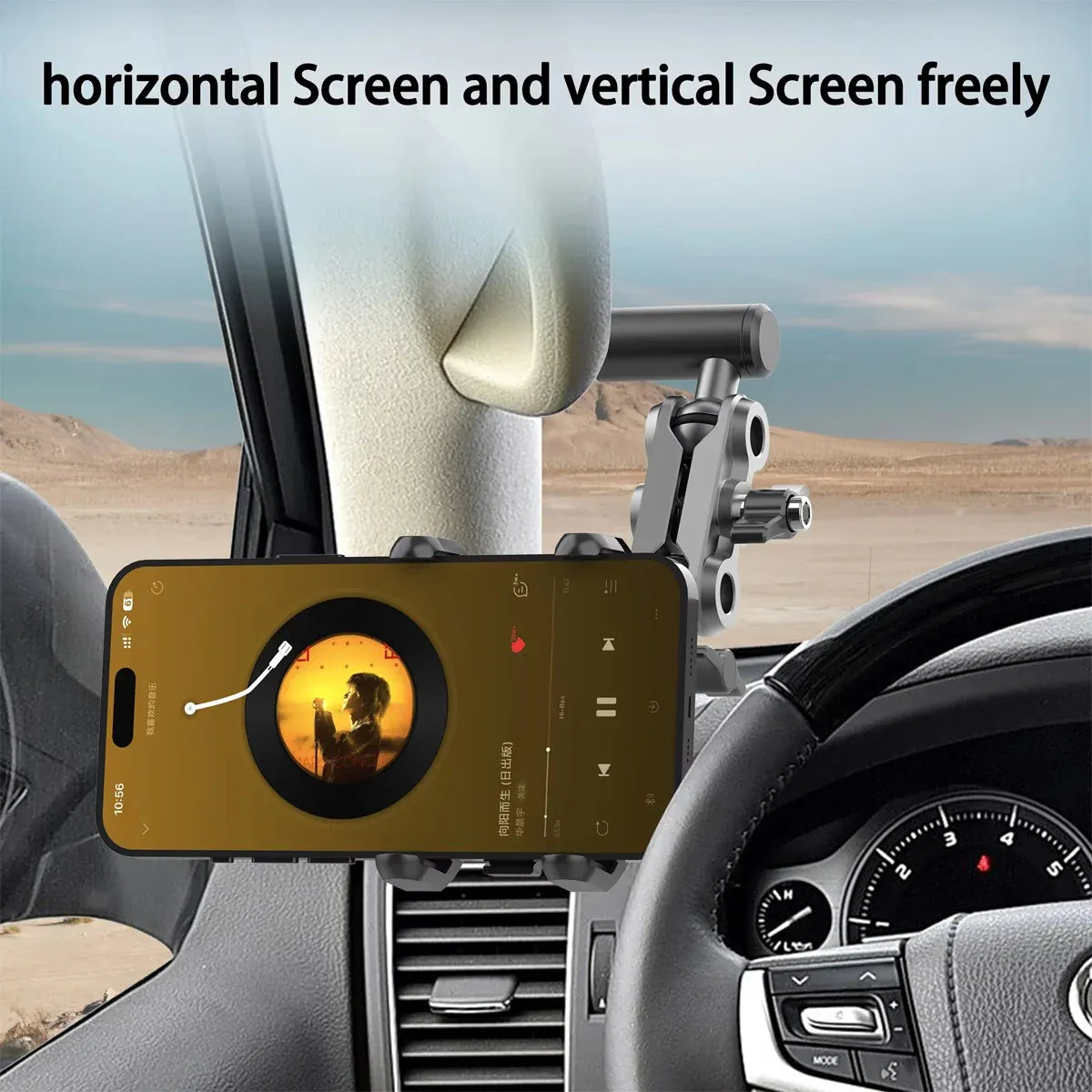 Land Cruiser Compatible A-Pillar Handle Car Phone Mount Adjustable Sturdy