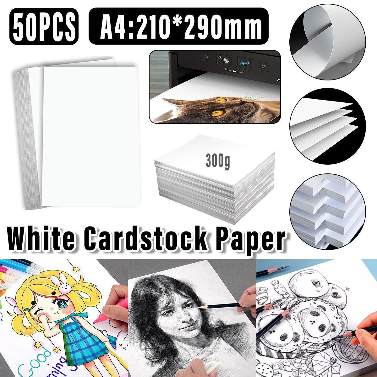 Premium A4 Card Stock 50PCS All Wood White Cardstock Paper