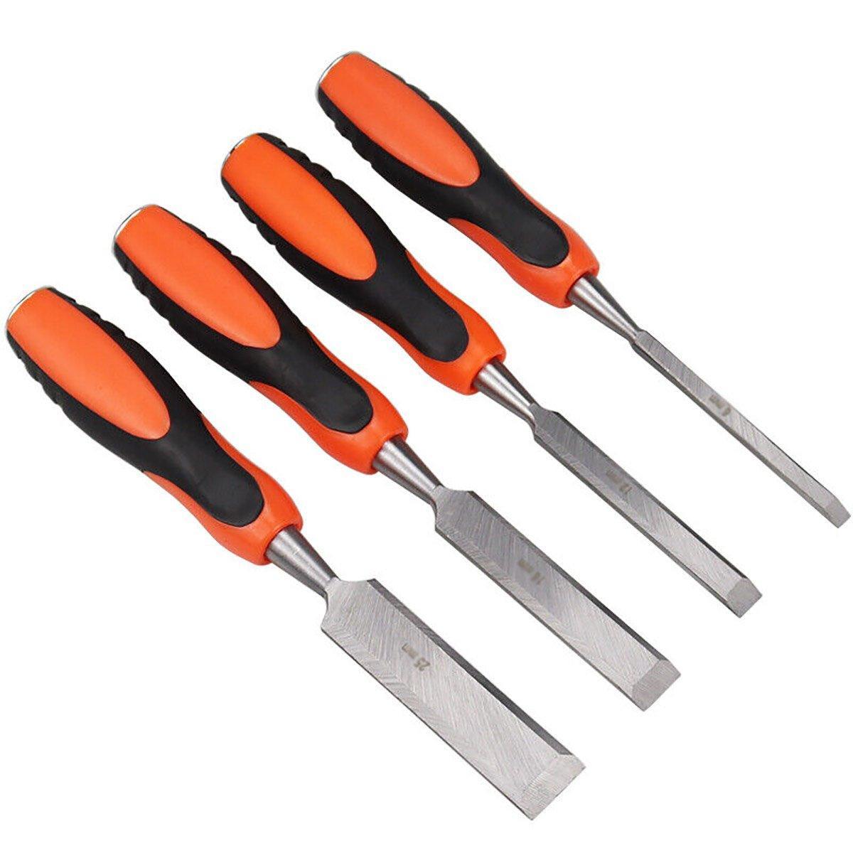 4PCS Woodworking Chisel Set Manual Carving Tools for Wood Craft DIY