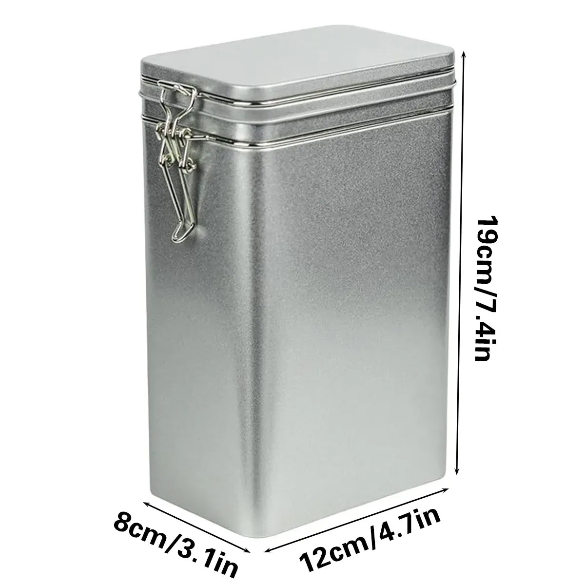 Tea Storage Canister Airtight Coffee Beans Container Iron Food Sealed Jar