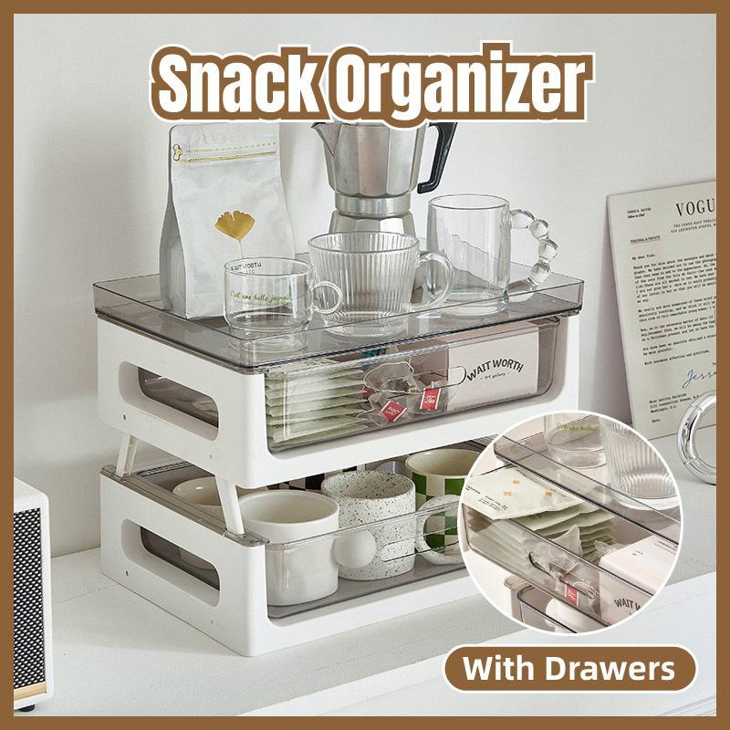 Drawer Desktop Storage Organizer Two Tier Shelf for Home Office
