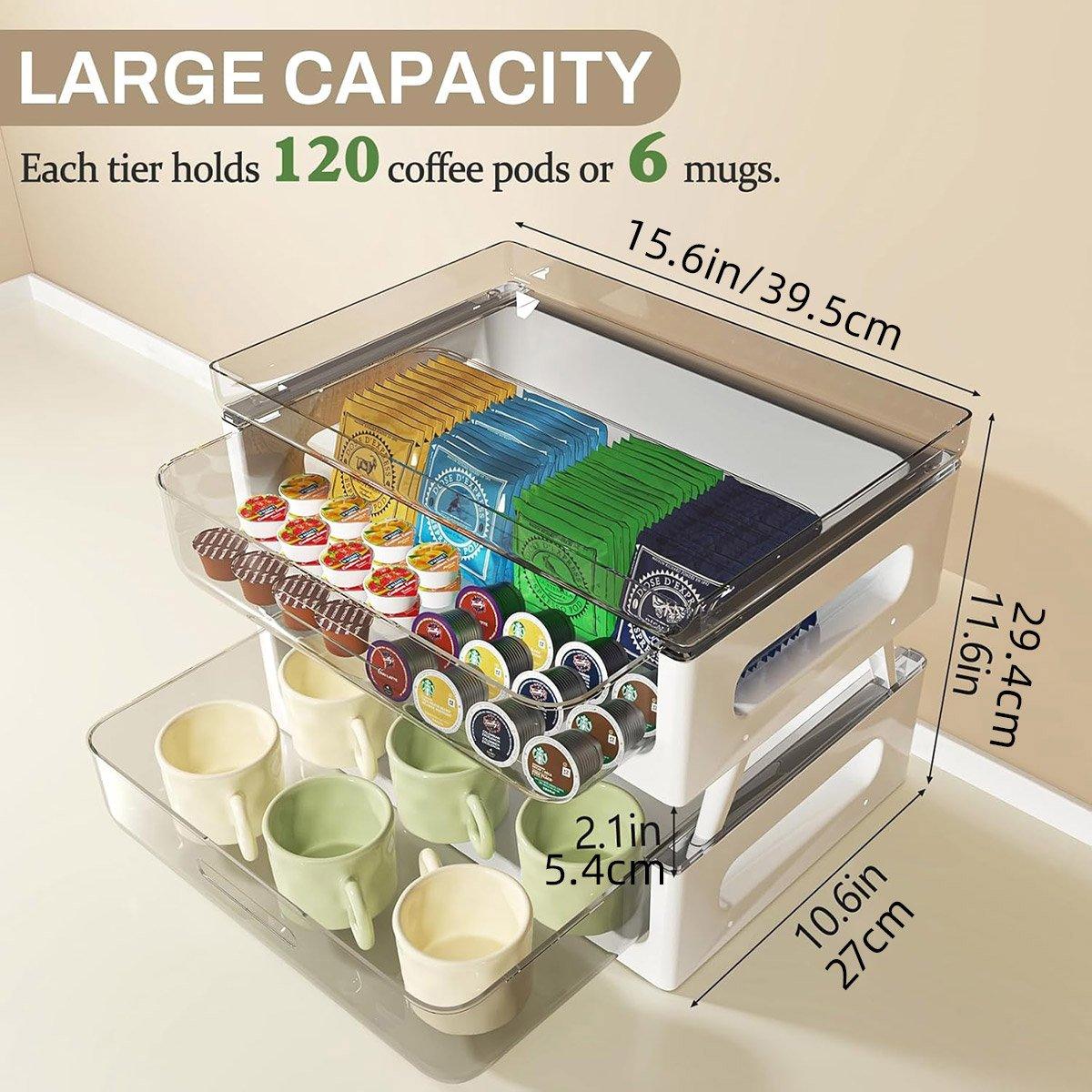 Drawer Desktop Storage Organizer Two Tier Shelf for Home Office