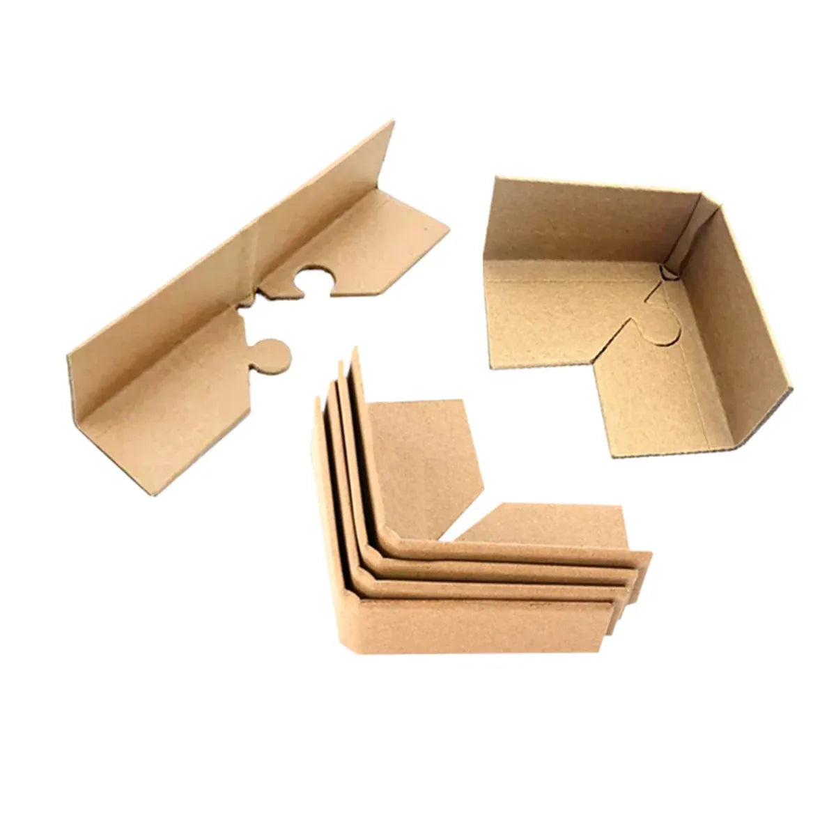 100pcs Kraft Paper Cardboard Corner Protector 90 Degree Angle Guard for Packing - 50x50x4mm