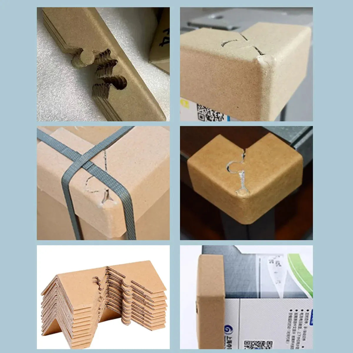 100pcs Kraft Paper Cardboard Corner Protector 90 Degree Angle Guard for Packing - 50x50x4mm