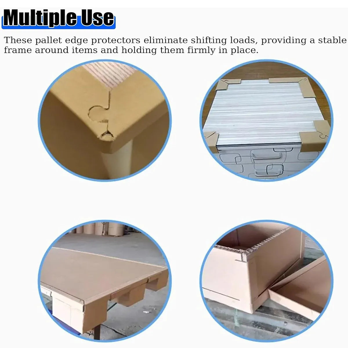 100pcs Kraft Paper Cardboard Corner Protector 90 Degree Angle Guard for Packing - 50x50x4mm