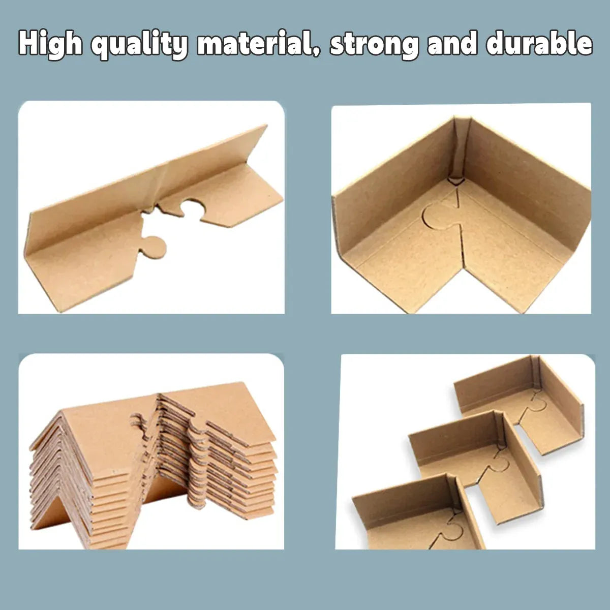 100pcs Kraft Paper Cardboard Corner Protector 90 Degree Angle Guard for Packing - 50x50x4mm