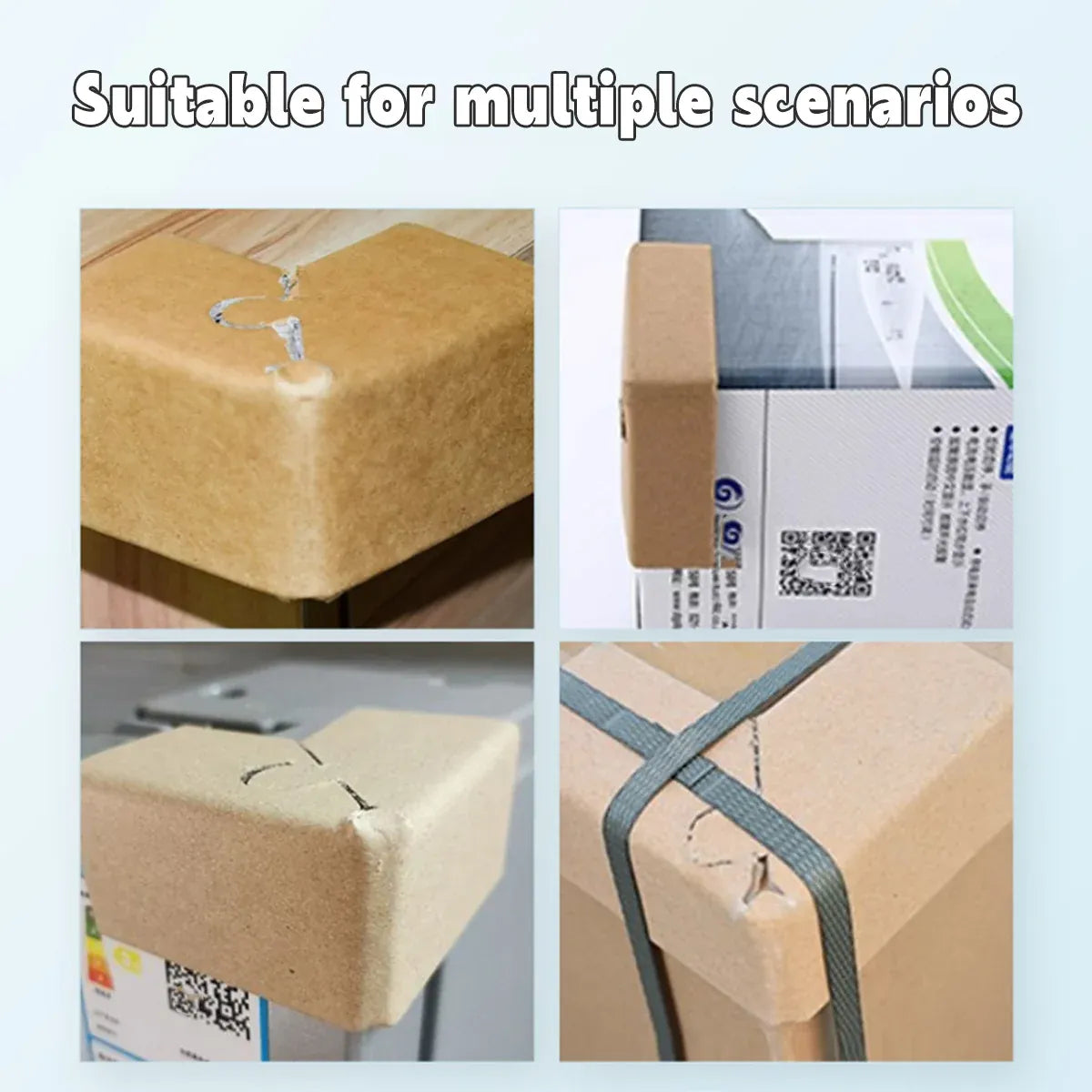 100pcs Kraft Paper Cardboard Corner Protector 90 Degree Angle Guard for Packing - 50x50x4mm