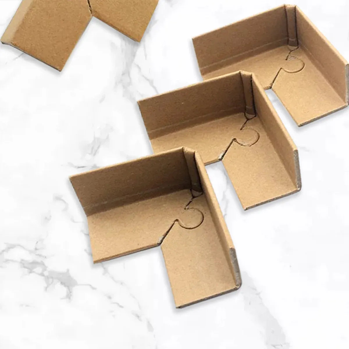 100pcs Kraft Paper Cardboard Corner Protector 90 Degree Angle Guard for Packing - 50x50x4mm