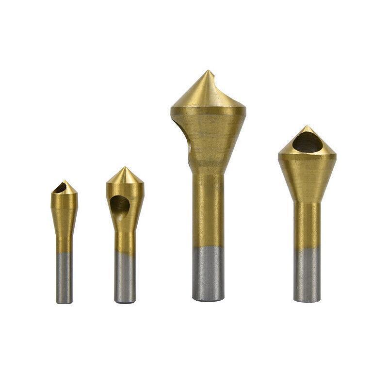 HSS Countersink Chamfer Drill Bit Set Titanium Coated Deburring Tools