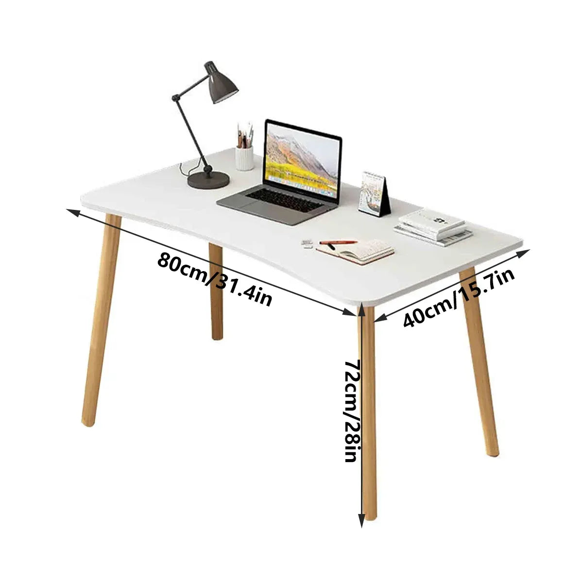 Rectangular Desktop Computer Desk Office Table Sturdy Space-Saving Home Office