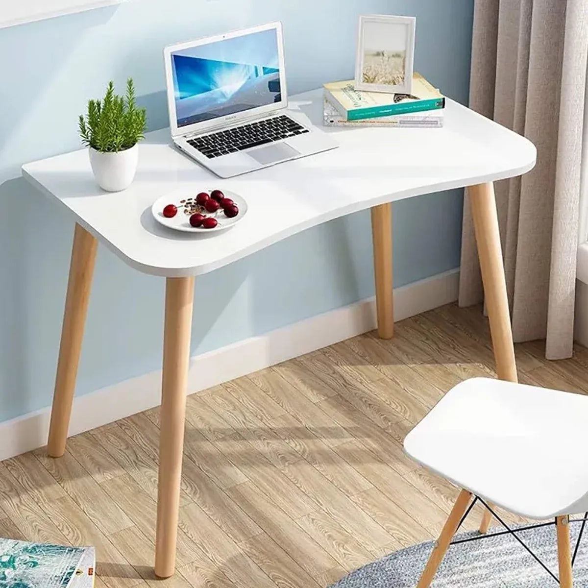 Rectangular Desktop Computer Desk Office Table Sturdy Space-Saving Home Office