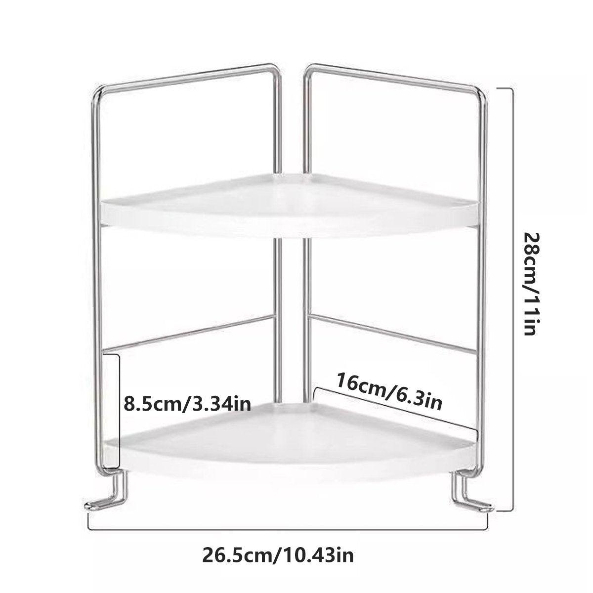 2 Tier Countertop Shelf Organizer Storage Rack
