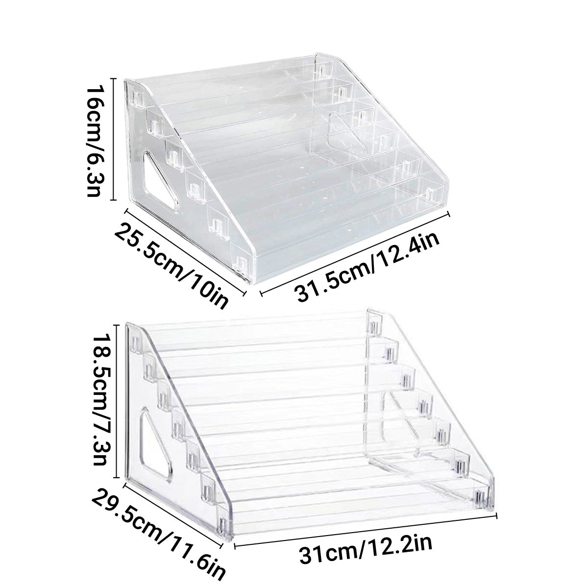6-Tier Layer Nail Polish Storage Box Multi Layer Clear Display Rack
