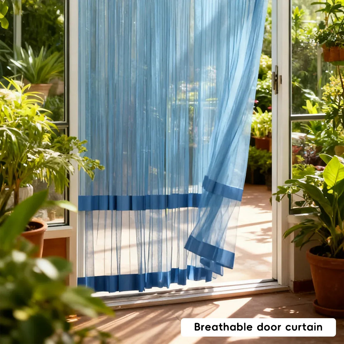 Door Curtain Breathable Insect Proof Durable High-Quality for Home Kitchen Use - Grey