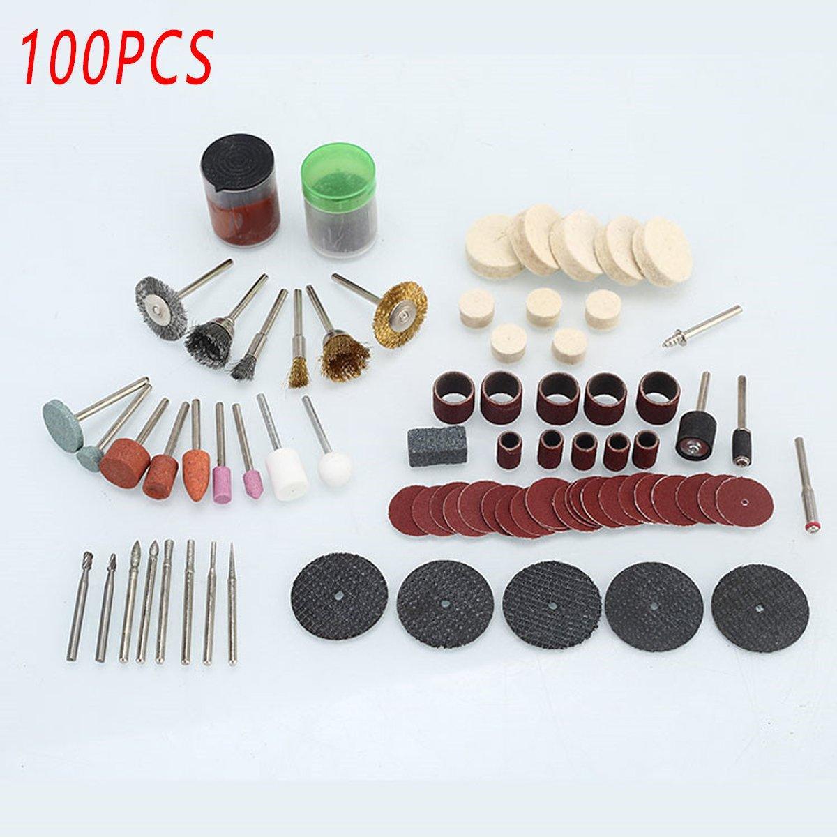 100/147pcs Electric Mill Set Accessories Grinding Cutting Drilling Tool Kit