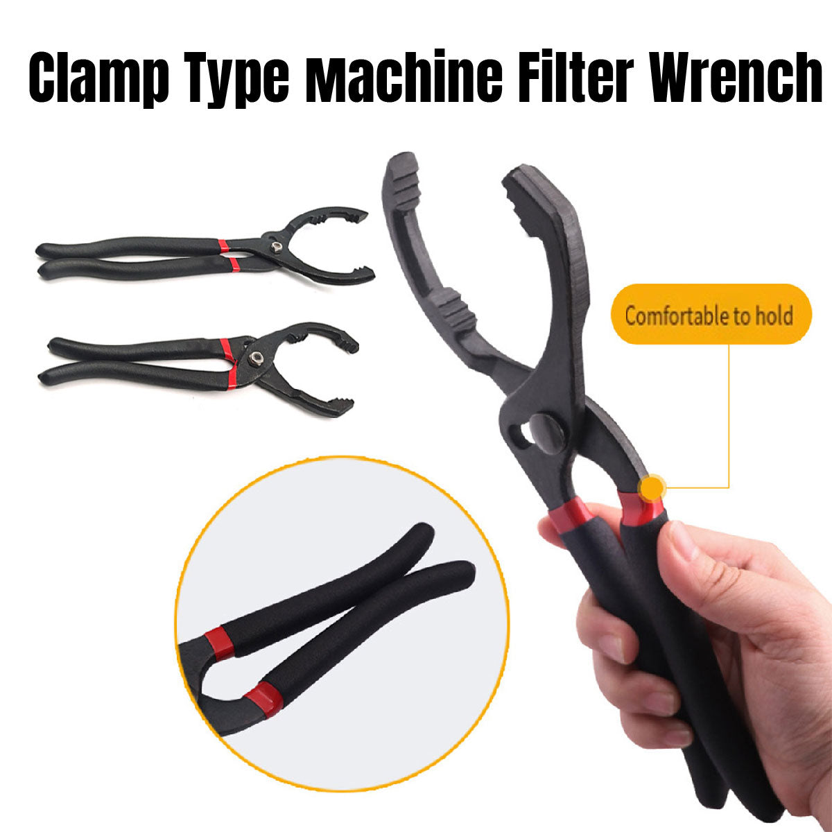 Oil Filter Pliers Wrench 10/12 Inch Heavy Duty Spanner Tool