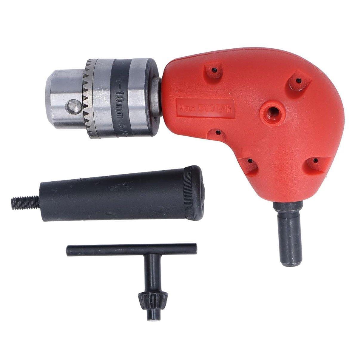 90-Degree Right Angle Drill Attachment 1/4inch Drive Adapter