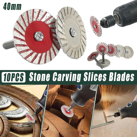 10pcs 40mm Stone Engraving Saw Blades Corrugated Cutting Tools