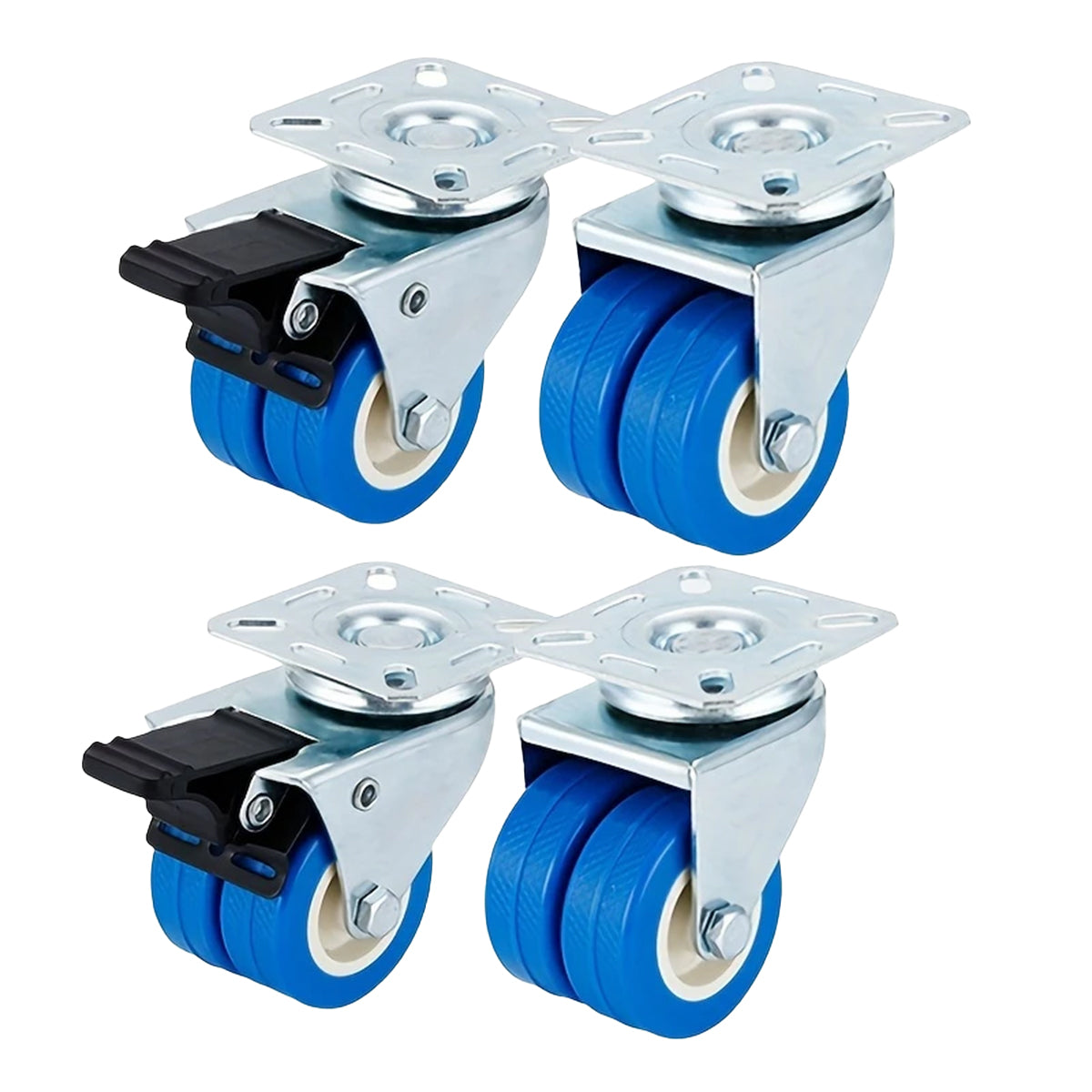 4pcs Casters Movable Wheels Heavy Duty Swivel Locking