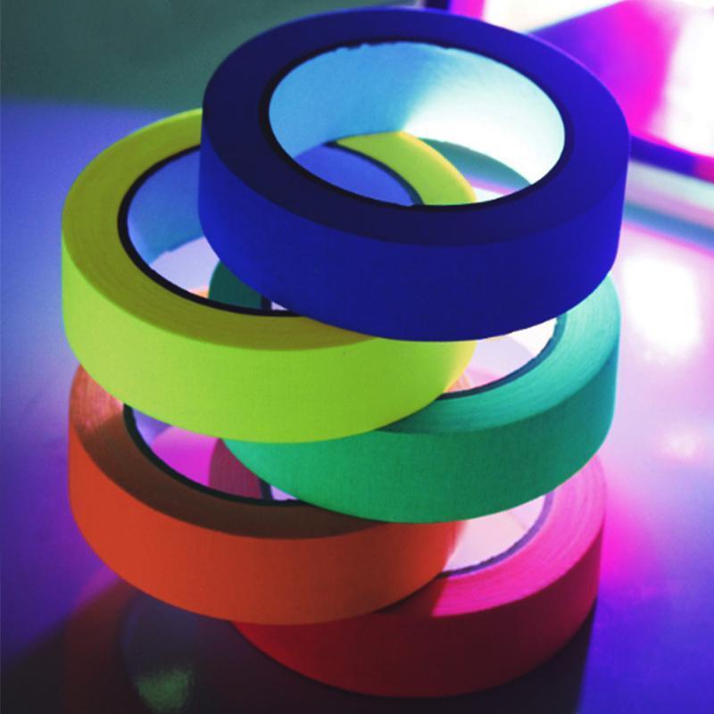 6X Luminous Fluorescent Tape Glow In The Dark Night Self-Adhesive Stickers