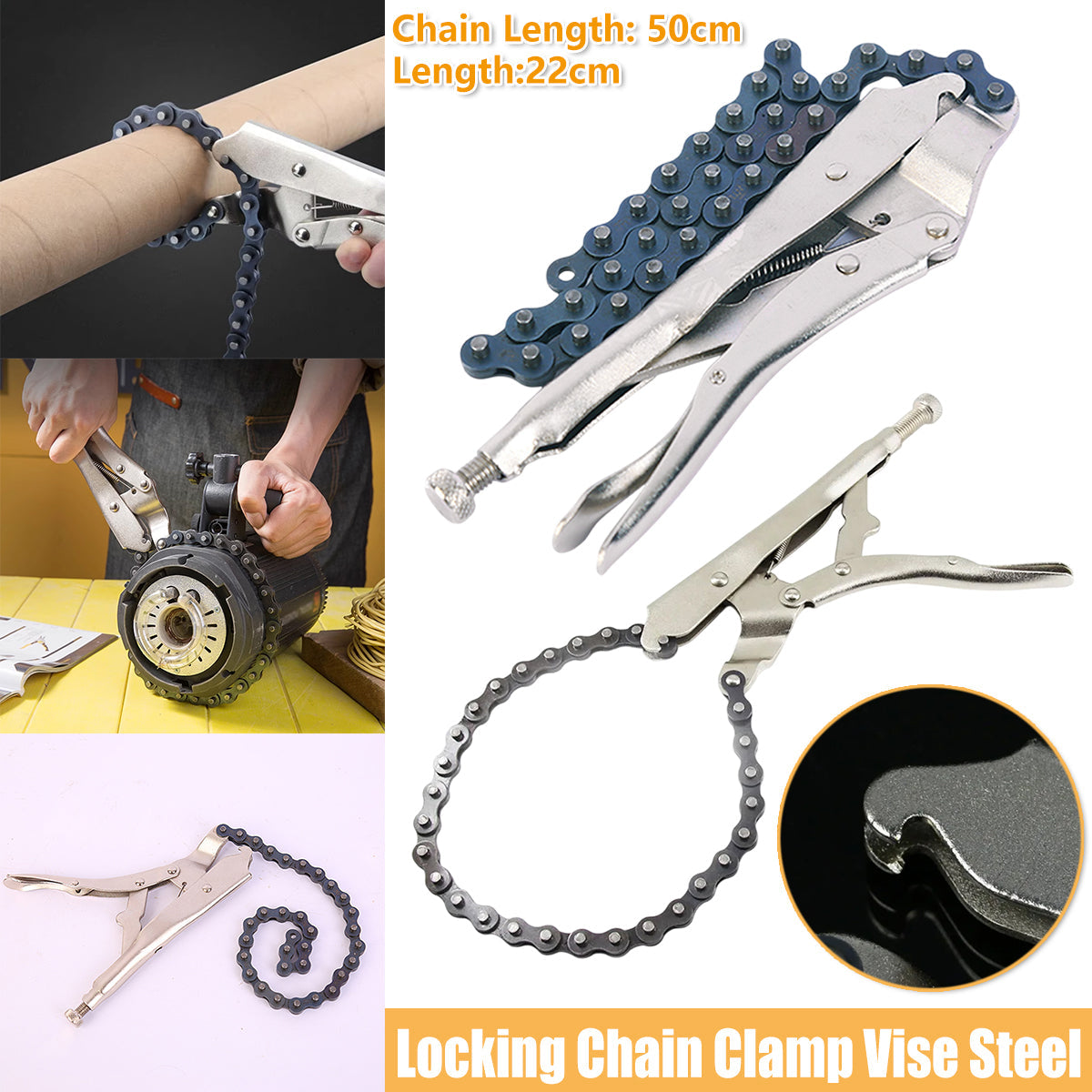 Chain Clamp Pliers Tool Multi Functional Fixed Grip Forceps Repair