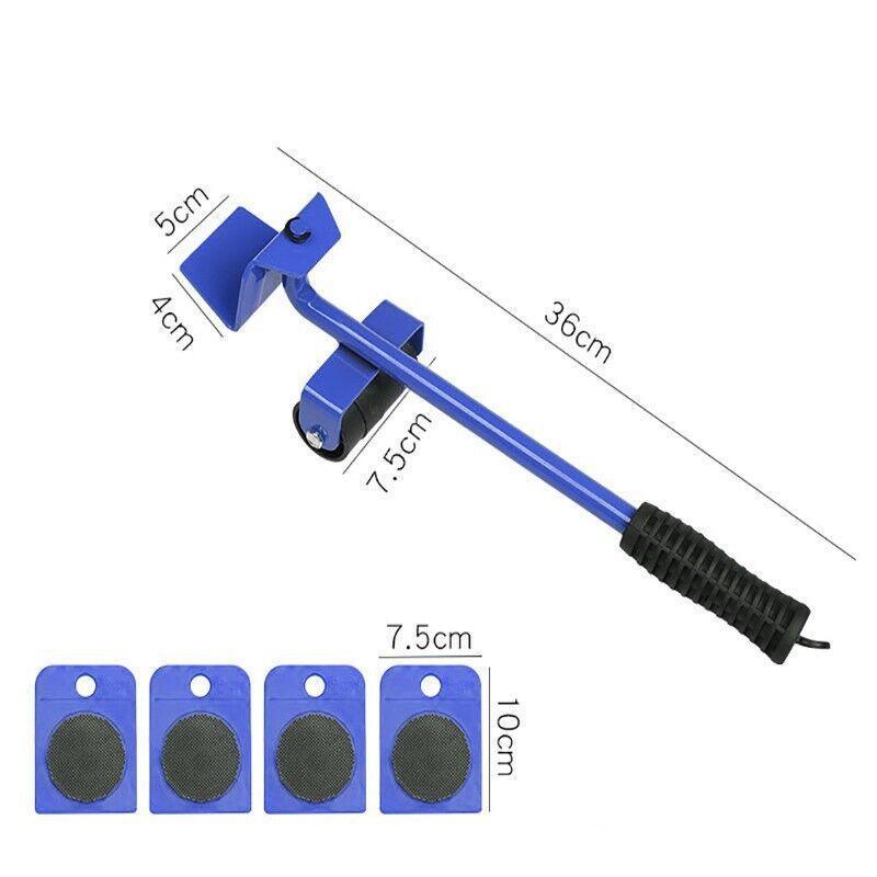 Furniture Lifter and Mover Tool Set 5PCS Heavy Duty Roller Sliders