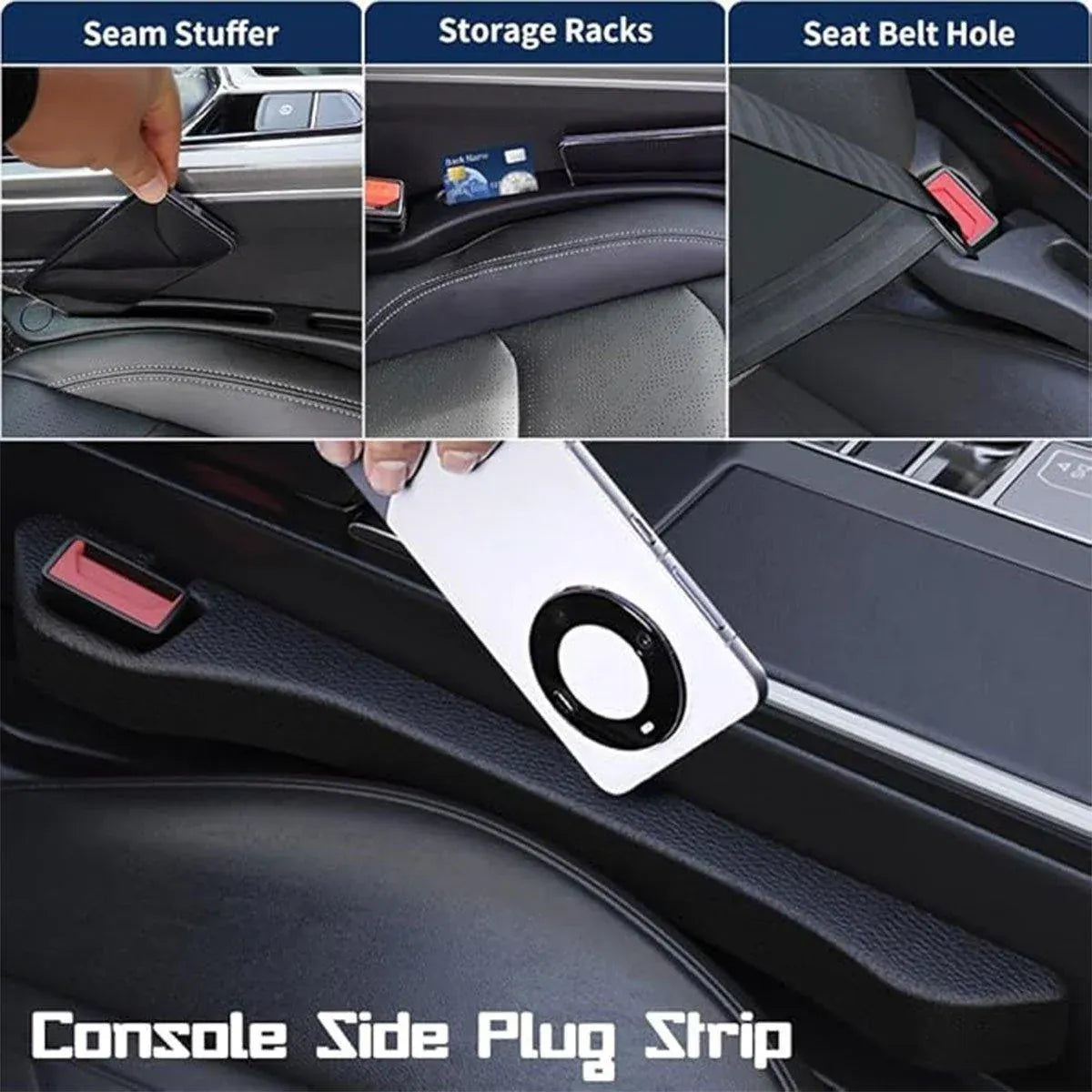 2pcs Car Seat Seam Plugs Universal Anti-Drop Seat Gap Filler For Car Interior